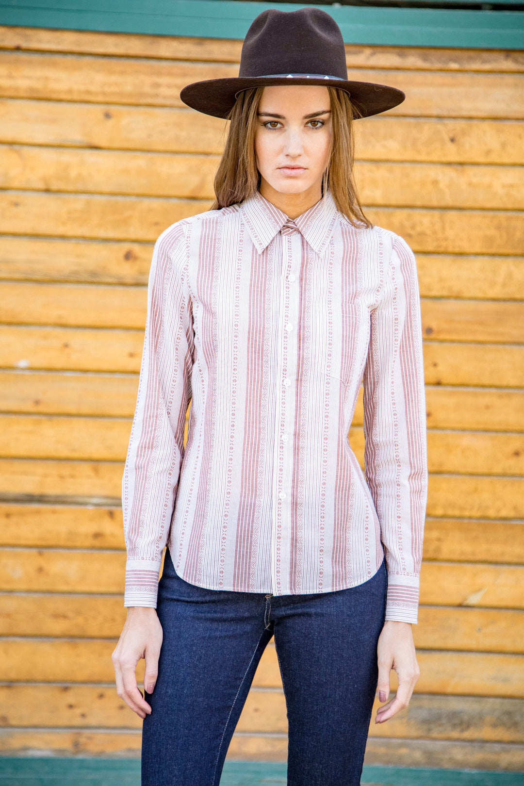 Gone With deals The West Gingham Western Blouse