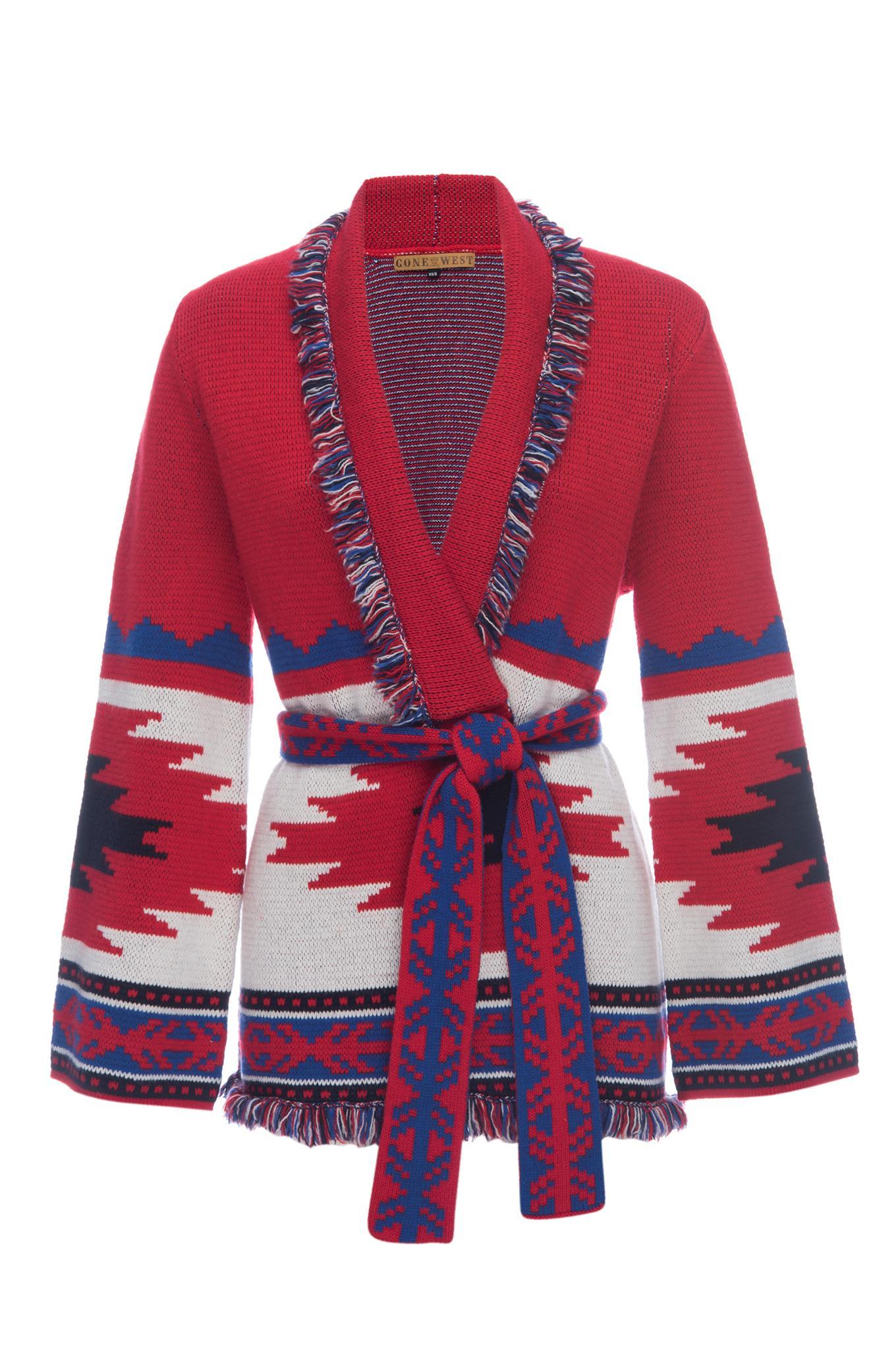Gone With The West Aztec Cardigan Sweater
